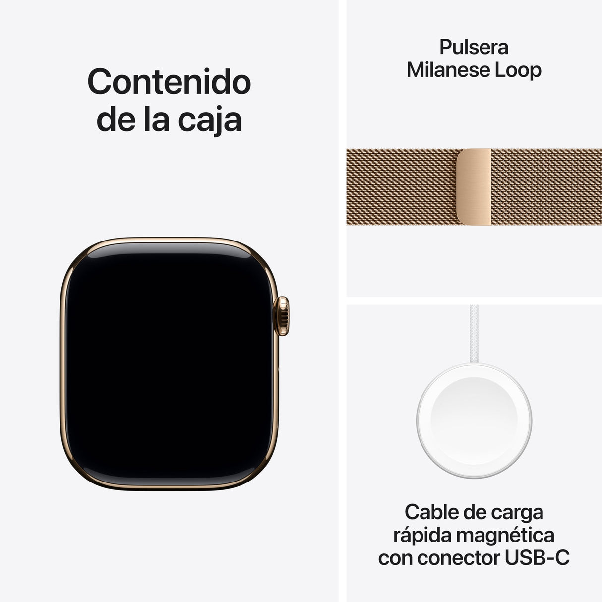 Apple Watch Series 10 GPS + Cellular Smartwatch con caja de titanio Oro de 46 mm y Pulsera Milanese Loop Oro - Talla S/M.Monitor de entreno, app ECG, pantalla Retina siempre activa y neutro en carbono