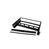 StarTech.com Juego Kit de Carriles DIN 2U para Rack Estándar de 19 Pulgadas, Carril DIN Ajustable Montable en Rack Armario Bastidor con Carriles Top Hat Mini G, 12,5kg de Capacidad (ADJDINKIT)