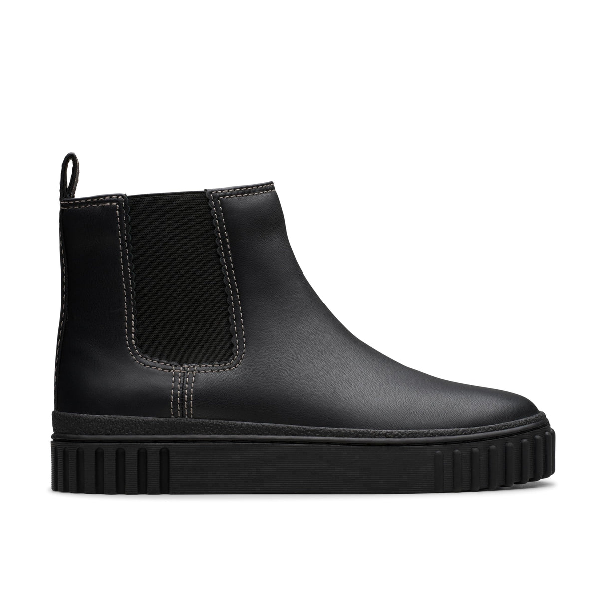Clarks Premium Mayhill Top Chelsea Botas para mujer, cuero negro, 5 UK, Piel negra, 38 EU