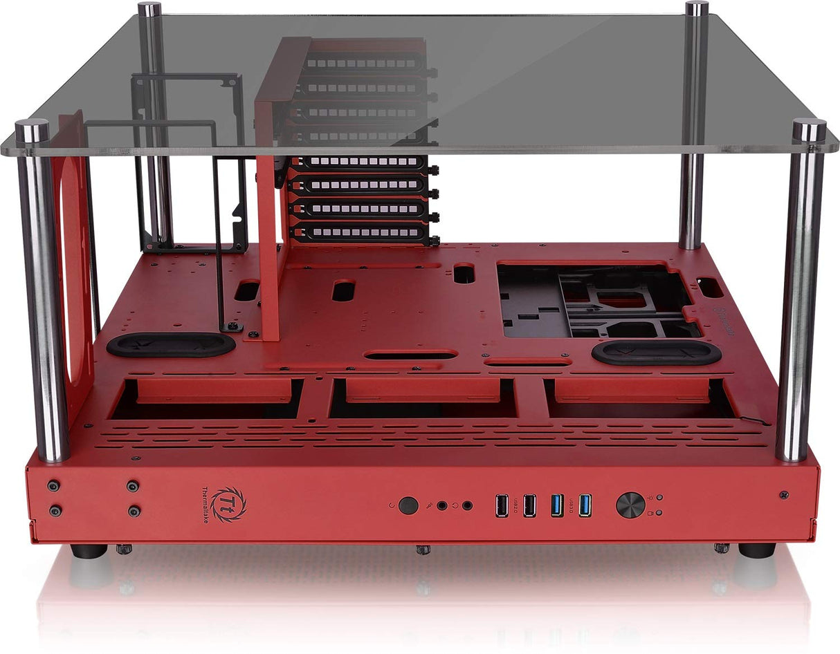 Thermaltake Core P3 TG - Caja de PC (Mid Tower, Wallmount, LCS Ready) Color Rojo