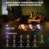 NEEWER 300W RGB Luz Video LED App/2.4G Control 17 Efecto 2500-7500K 36000lux/1m COB Iluminación Salida Continua CRI95+/TLCI97+ 4 Curvas de Atenuación Foco Bowens Mount para Estudio Fotográfico,FS300C