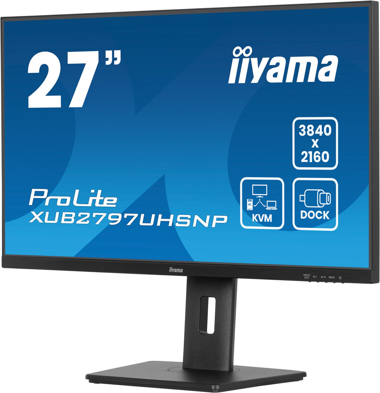 iiyama ProLite XUB2797UHSNP-B1 27" IPS 4K 100Hz USB-C DOCK 96W Altavoces Altura Ajustable (5 Años Garantía)