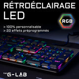 The G-Lab Clavier Gaming filaire Low PROFIL Switch Rouge - RGB - Logiciel de personnalisation - Design Slim et robuste