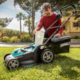Cecotec Cortacésped de Cable Terrenator 460 Flex Z Auto. 2000W, Ancho de Corte 46cm, Propulsión Automática, Cambio Altura Sistema Z-Tech, 4in1 con Mulching, Ruedas Traseras XL, Tecnología BeltDrive