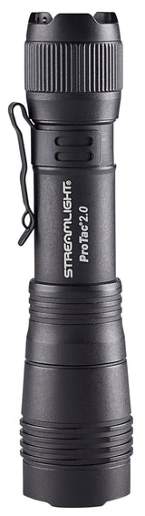 Streamlight 89000 ProTac 2.0 Linterna LED recargable alta potencia con clip, 2000 Lúmenes, cable USB-C y Estuche incluidos, Negra