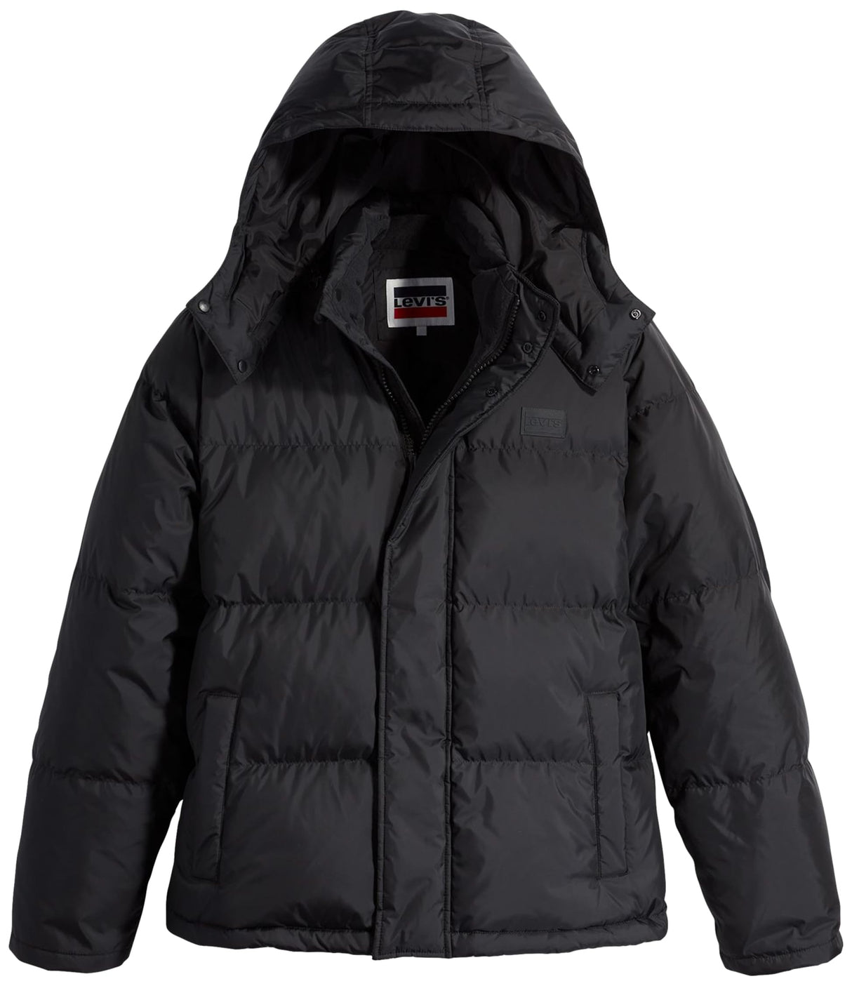 Levi's Laurel Short Puffer - Chaqueta para hombre, Jet Black, XL