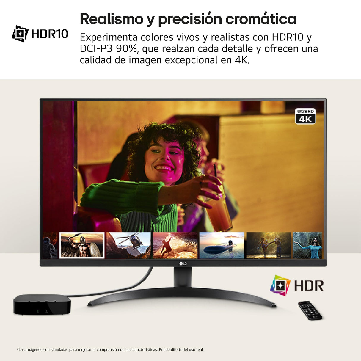 LG 32UR500K-B - Monitor 4K 32", Panel VA, (3840 x 2160), 60Hz, 4ms (GtG), DCI-P3 90%, Ajuste en Inclinación (Eje Horizontal), Negro