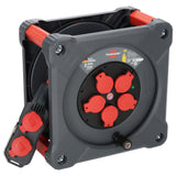 Brennenstuhl Carrete de Cable de construcción Profesional con Powerblock KC 3200 5 (33+5m, Cable H07RN-F 3G2,5 en Negro, 5 Tomas de Seguridad, Uso en Exterior Permanente, Fabricado en Alemania)