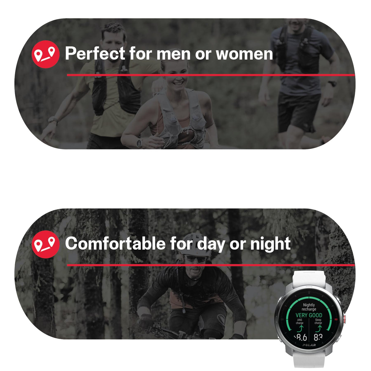 Polar Grit X - Outdoor Multisport Watch con GPS con Brújula, Altímetro y Durabilidad de Nivel Militar para Practicar Trail Running, Mountain Bike, Ciclismo - Batería de Larga Duración