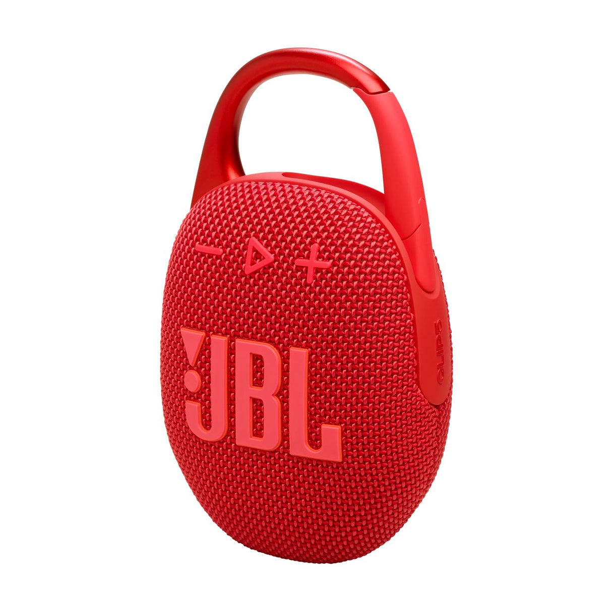 JBL Clip 5, Altavoz inalámbrico portátil con Bluetooth, resistente al agua y al polvo IP67, hasta 12h de reproducción y más con Playtime Boost activado, rojo