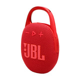 JBL Clip 5, Altavoz inalámbrico portátil con Bluetooth, resistente al agua y al polvo IP67, hasta 12h de reproducción y más con Playtime Boost activado, rojo