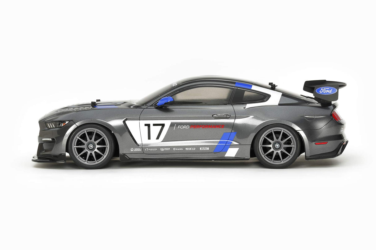 Tamiya 58664 1:10 RC Ford Mustang GT4 TT-02-coche/vehículo teledirigido, modelismo, Kit, Hobby, Tinkering, Modelo, Montaje, Color Grey
