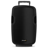 Audibax Denver 10 Altavoz Activo PA 10” con Bateria, Ruedas + 1 Micro Inalambrico Mano