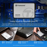 Transcend 4TB SSD230S 2.5 Pulgadas SATA III 6 GB/s Disco de Estado Sólido Interno 3D TLC NAND con Caché DRAM TS4TSSD230S