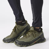 SALOMON Alphacross 5 Gore-tex, Zapatos de senderismo Hombre, Olive Night Black Deep Lichen Green, 42 EU