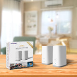 Strong, MESHKIT2100 Atria - Sistema WiFi de 5 Malla para el hogar: Cobertura 200 m2. Más área de Sombra - Booster tu WiFi a 2100 MBps. 2 Puertos Gigabit Ethernet para Box a Internet.