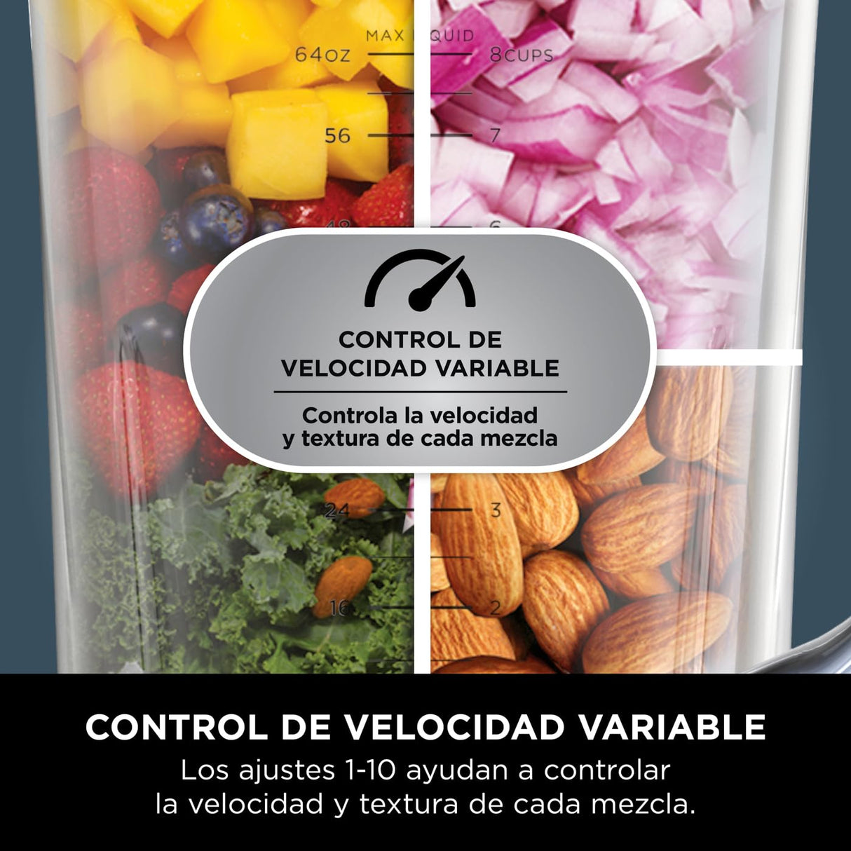 Ninja Detect Power Pro Batidora y Procesador de alimentos 3 en 1 (1200W), vaso de 680 ml y cuchilla para masa, ideal para mezclar, picar y batir, negro, TB401EU