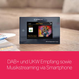 Albrecht DR53, Dab+/FM sintonizador de Radio Digital, 27251, con Pantalla a Color de 4 Pulgadas para conectar al Sistema estéreo, Incluye Mando a Distancia