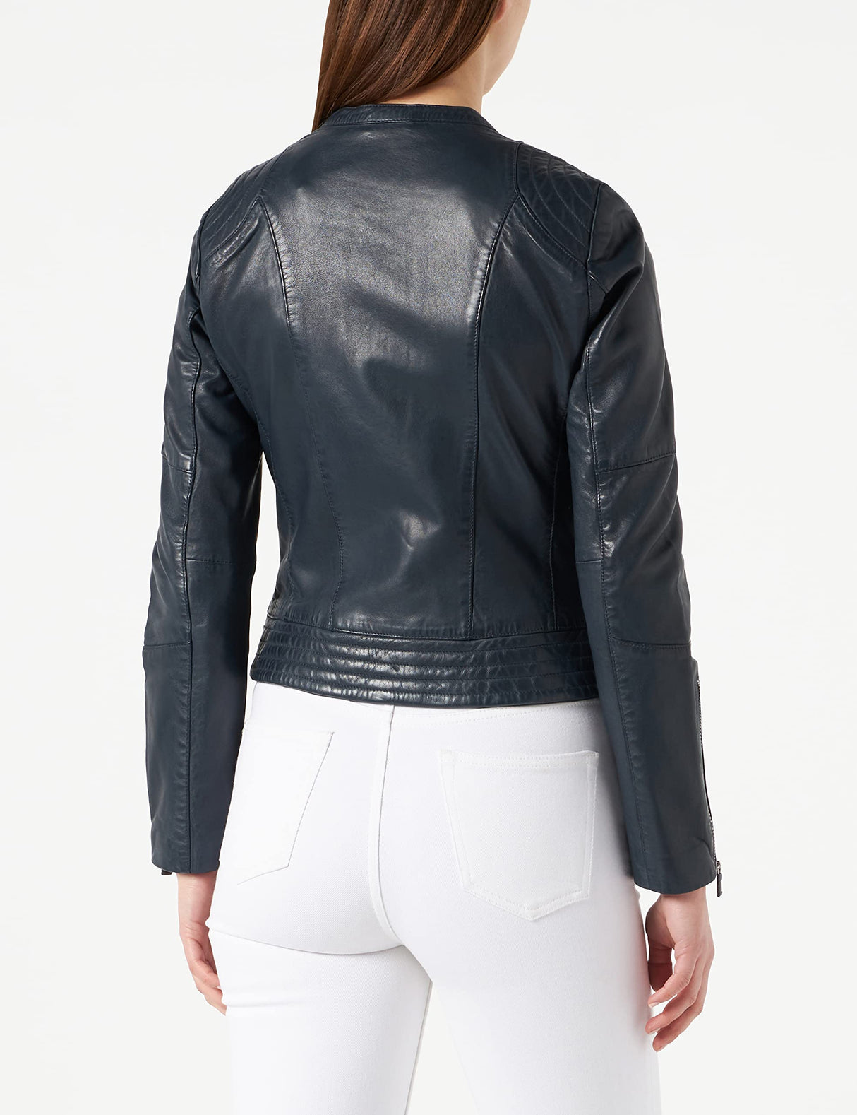 Naf Naf Cbiker Blazer, Azul Marino, 38 para Mujer