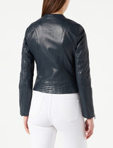 Naf Naf Cbiker Blazer, Azul Marino, 38 para Mujer