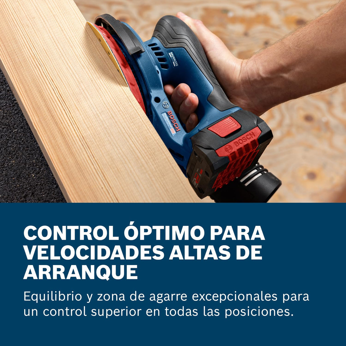 Bosch Professional 18V System lijadora a batería GEX 18V1503 (incl. 1 papel de lija, 1 caja de polvo, 1 anillo de protección, LBOXX 162)