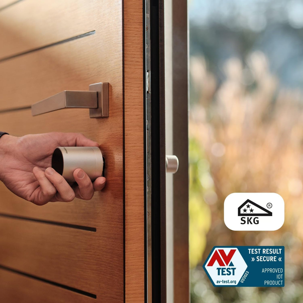 Netatmo Doorlock, Cerradura y Llaves Inteligentes, Acceso con Smartphone o Llave NFC segura, Compartir acceso con invitados, Cilindro europeo universal conectado EN15684, Bluetooth BLE cifrado, NDL-EC
