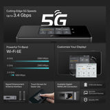 TP-Link M8550 Router Móvil 5G Wi-Fi 6E AXE3600 con Pantalla Táctil, Puertos Gigabit y Conexión para hasta 32 Dispositivos