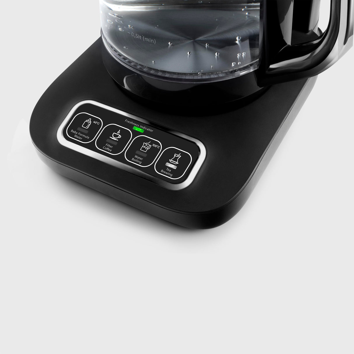 Karaca Caysever Robotea Pro - Cafetera y té automática, 4 en 1, de vidrio hablando
