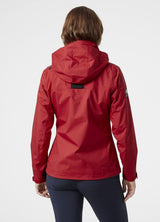 Helly Hansen W Crew Hooded Midlayer Jacket, Forro Polar Mujer, Rojo, M