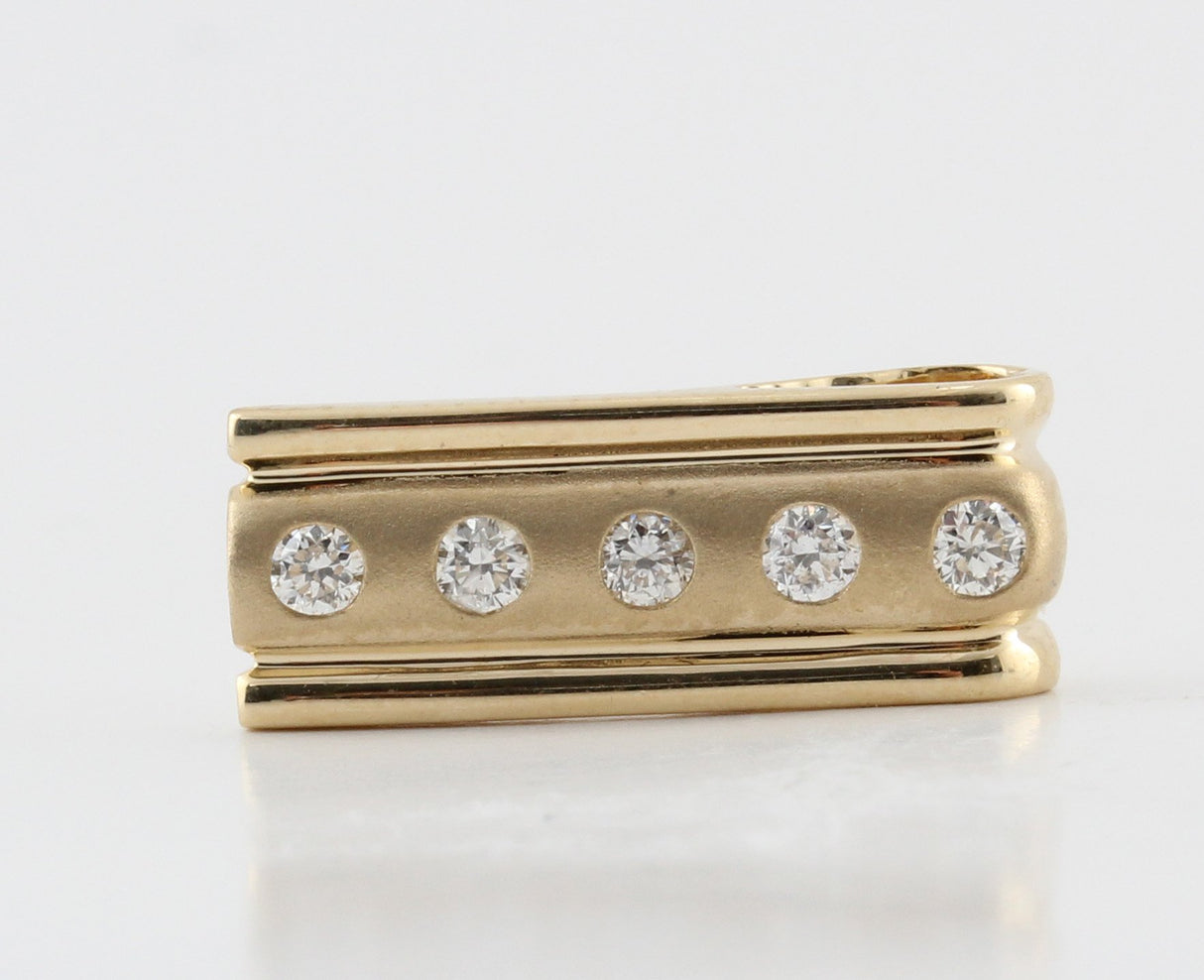 Antwerp Jewels SAP01572y - Colgante para mujer (oro amarillo 585, diamante cepillado (0,20 ct), color blanco, Diamante Oro amarillo, Diamante