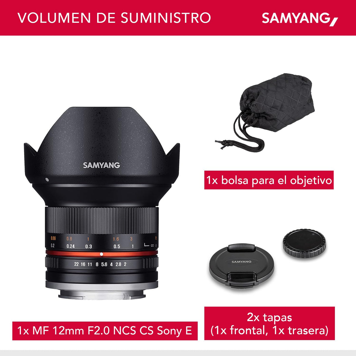 SAMYANG 12MM F/2.0 NCS CS Sony E