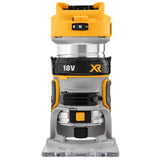 DEWALT DCW600N-XJ - Perfiladora XR 18V, Motor sin Escobillas, Velocidad Variable 16,000-25,500 rpm, Base Ajustable, Luz LED, Compatible con Baterías XR, Compacto y Ergonómico, Sin Batería ni Cargador