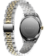 Timex Trend Reloj para Mujer, Pulsera de Acero Inoxidable Bicolor, Esfera Negra, Caja Dorada, 36 mm, TW2Y27900