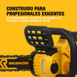 DEWALT Motosierra Compacta Sin Escobillas 18V XR, Espada de 30 cm, Sin batería ni cargador, DCM565N-XJ