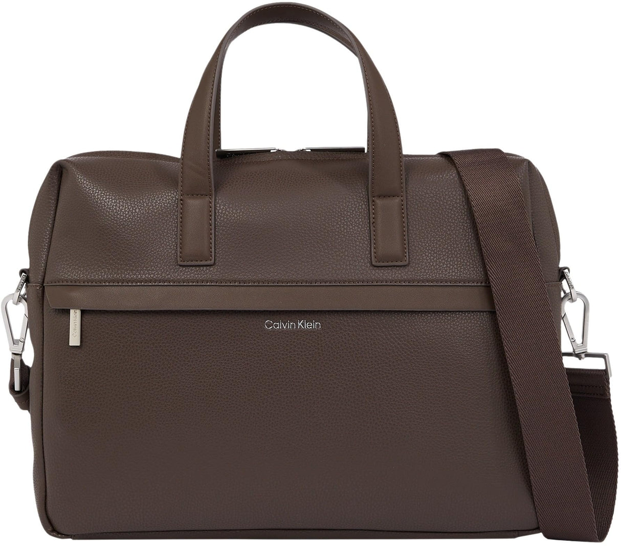 Calvin Klein Maletín para Portátil Hombre Must Laptop Bag Elegante, Marrón (Java Brown Pebble), Talla única