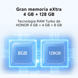 HONOR X6b 4G Móvil 128GB, 4GB RAM, 6.56" 90Hz TFT LCD HD+, 5200mAh Batería, MediaTek Helio G85, Cámara Principal de 50MP, Android 14, Dual Sim, NFC, Forest Green