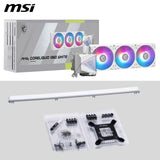 MSI MAG CORELIQUID I360 AIO WHITE CPU Refrigeración líquida, Colplate ampliada, ventiladores ARGB Blockhead y LDB, radiador de flujo dividido, Mystic Light, Compatible con Intel y AMD