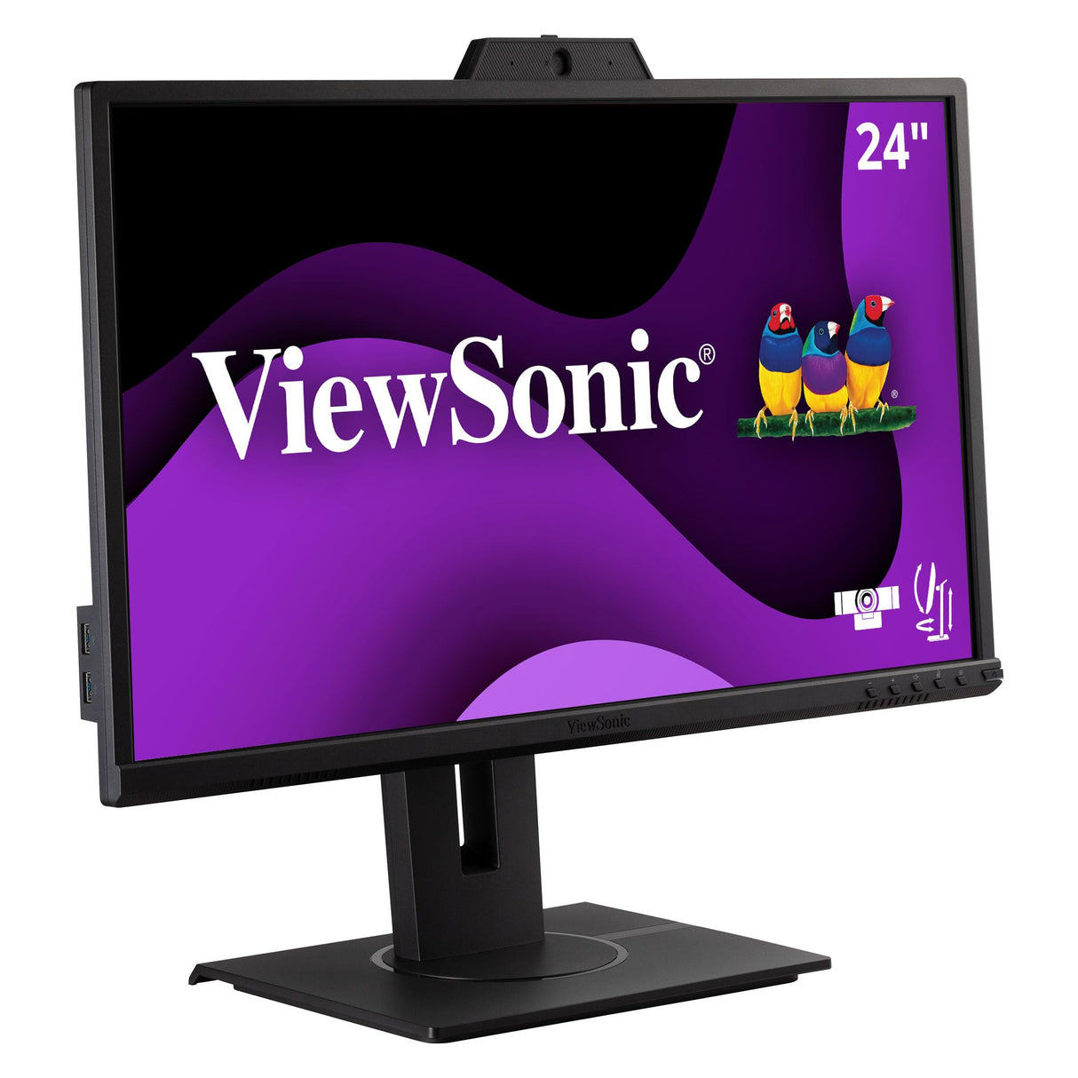 MONITOR VIEWSONIC VG2440V 23,8" IPS FHD VGA DVI HDMI DP USB MM AJUSTABLE WEBCAM