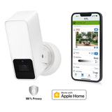 Eve Outdoor Cam (White Edition) – Cámara Segura con Foco, Máxima Seguridad y Privacidad (HomeKit Secure Video), Visión Nocturna, Wi-Fi, Sensor de Movimiento, Comunicación Bidireccional