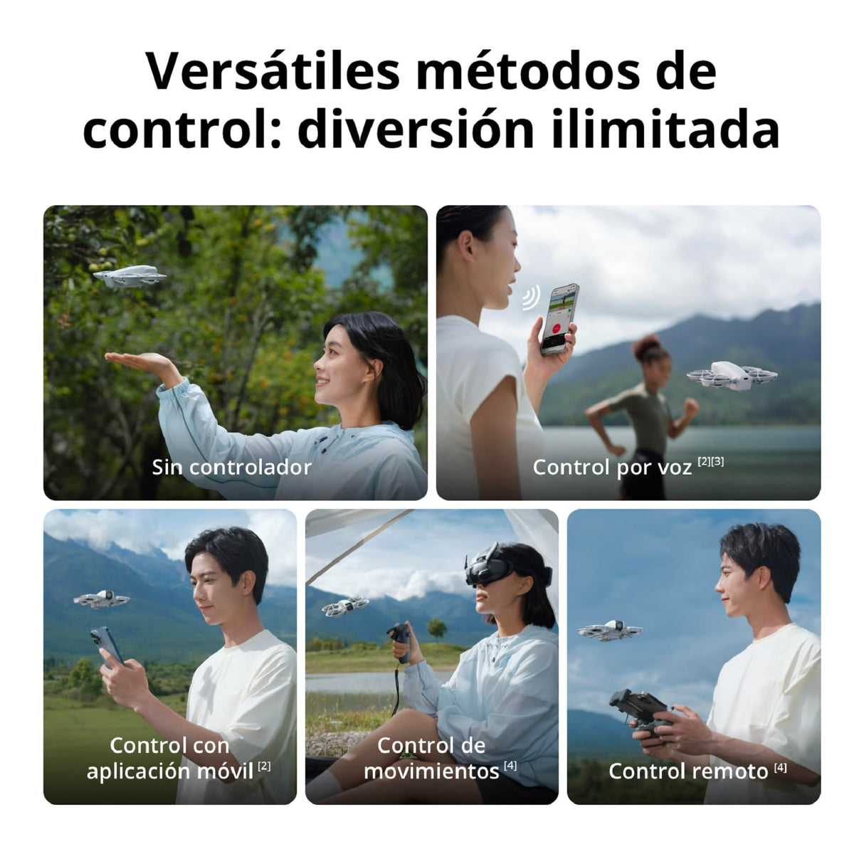 DJI Neo, dron mini con cámara 4K UHD para adultos, 135 g dron que vuela siguiéndote, despega desde la mano, seguimiento de objetivos, QuickShots, vídeo estabilizado (sin control remoto)