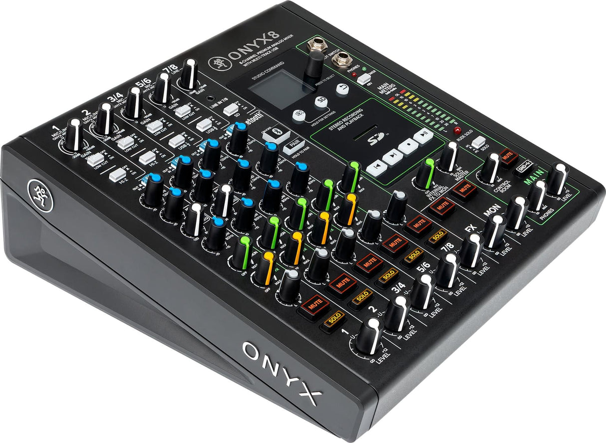 MACKIE Onyx8 Mezclador Analógico Premium de 8 Canales con USB Multi-Pista