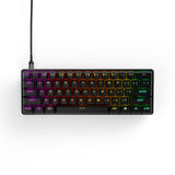 SteelSeries Apex Pro Mini teclado gaming HyperMagnetic – El teclado más rápido del mundo – Accionamiento ajustable – Factor forma compacto 60 % – RGB – Teclas PBT – USB-C – Teclado inglesa (QWERTY)