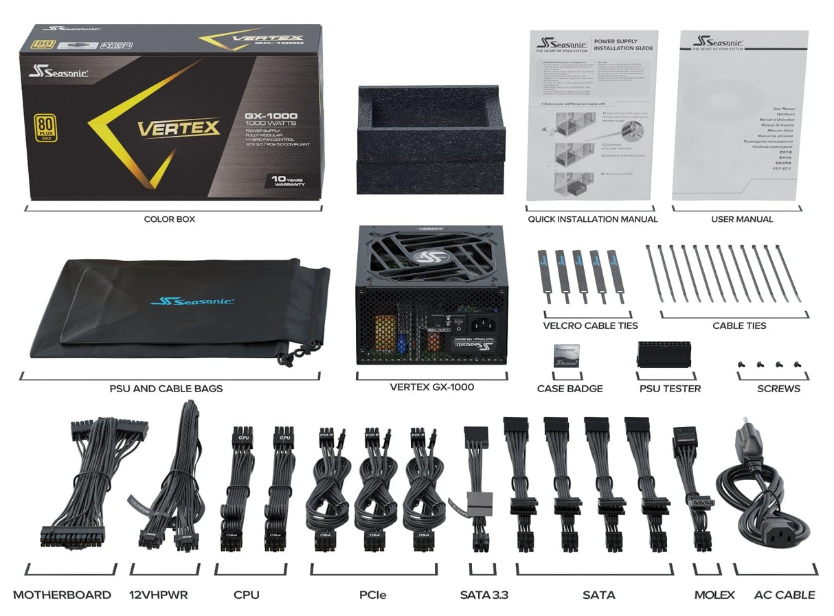 Fuente de Alimentación SeaSonic Vertex GX-1000