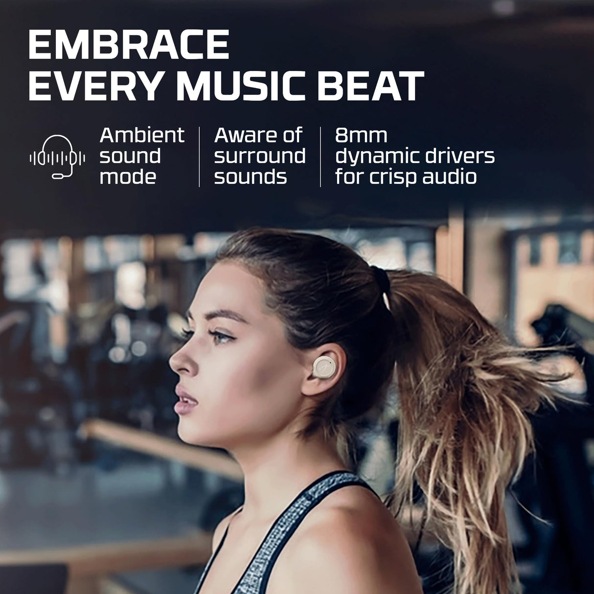 HyperX Cirro Buds Pro - Auriculares gaming true wireless, inalámbricos con ANC, bluetooth 5.2, baja latencia, batería 35h, color arena
