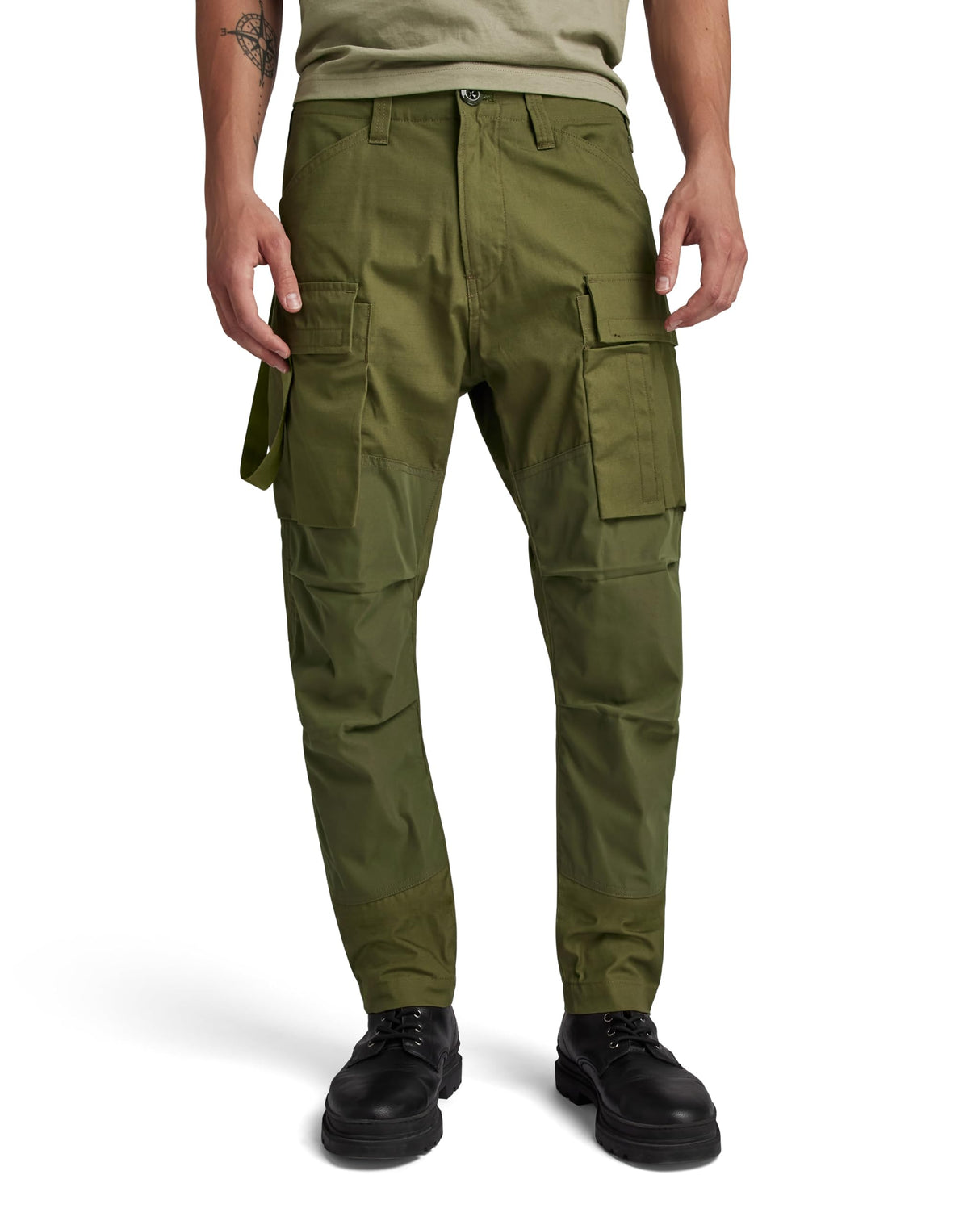 G-STAR Para Hombre Pantalones 3D Regular Tapered Cargo 2.0, Verde (Shadow Olive D24308-D384-B230), 32W / 32L