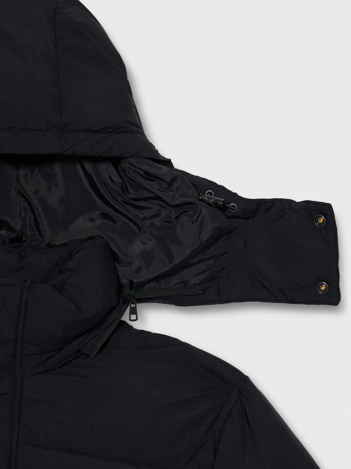 Calvin Klein Cazadora acolchada Hombre Essentials con capucha, Negro (Ck Black), XXS