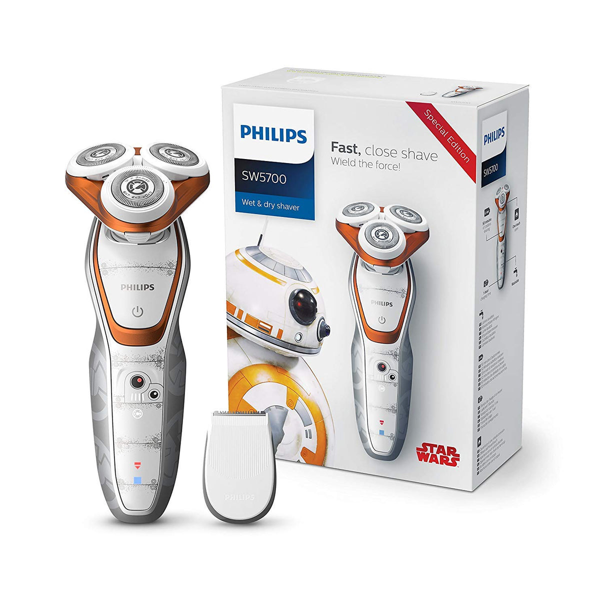 Philips Star Wars Episodio VIII SW5700/07 - Afeitadora eléctrica serie 5000, edición limitada BB-8