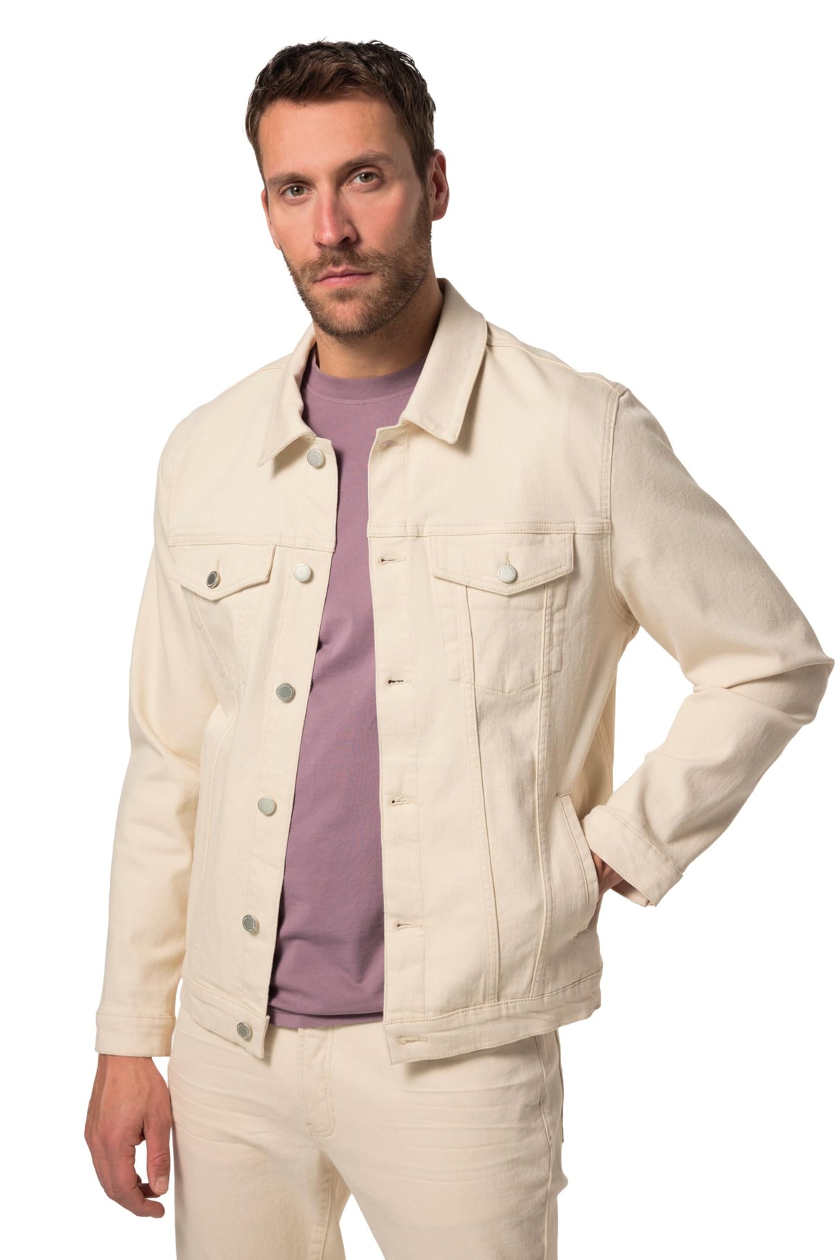 JP 1880 Chaqueta Vaquera Trucker JP Aware, algodón orgánico con certificación Gots Beige Claro 6XL 839551662-6XL