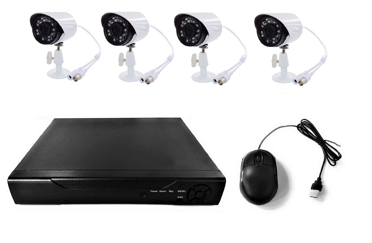 TEMPO DI SALDI Kit de videovigilancia DVR de 4 Canales + 4 cámaras infrarrojas + Disco Duro 500 GB