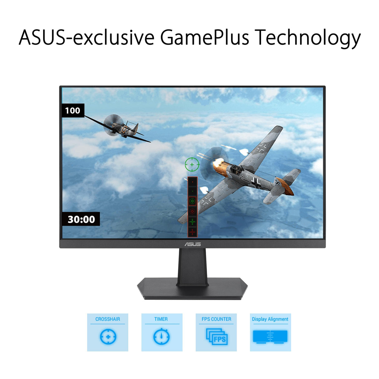 ASUS Monitor VA27EHF Eye Care Gaming 27" (IPS, Full HD, sin marcos, 100 Hz, sincronización adaptativa, MPRT de 1 ms, HDMI, luz azul baja, sin parpadeos, montaje en pared)